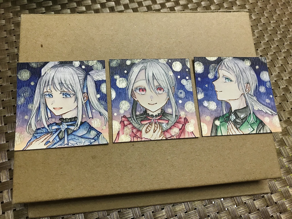 額付きミニ原画 3点