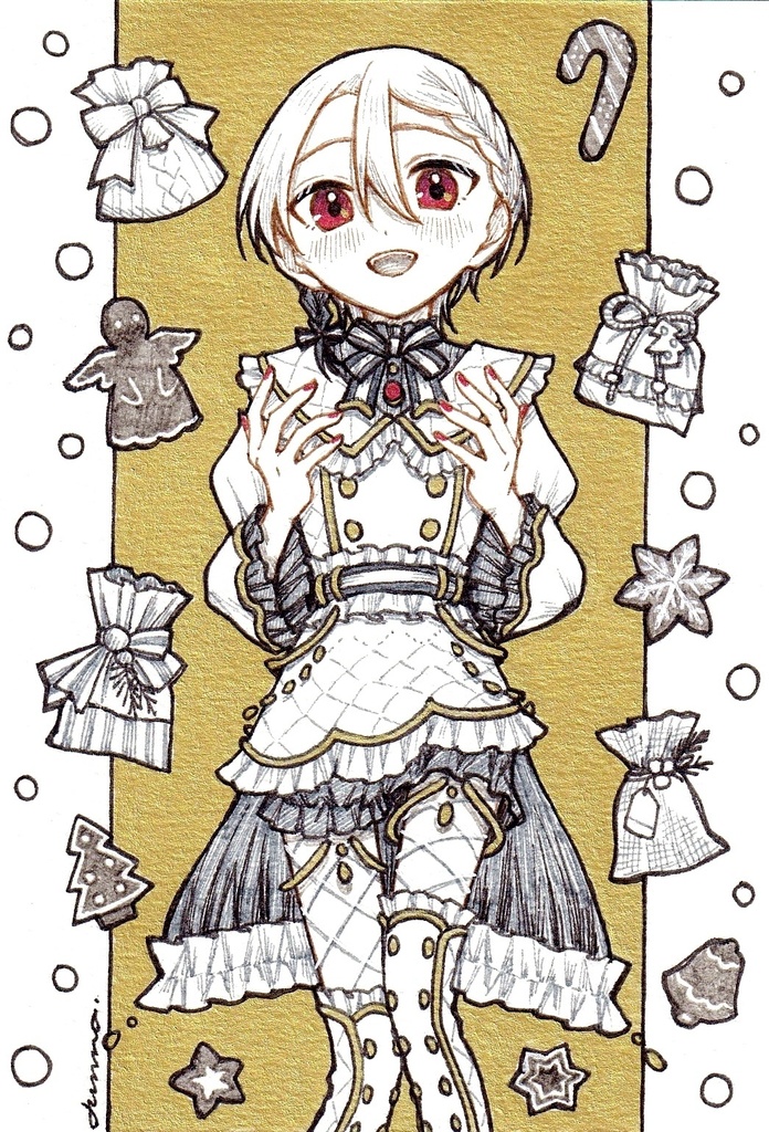 原画 クリスマスドローイング3点