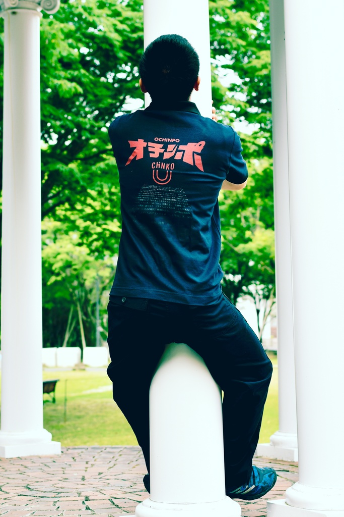 「オチンポ」ポロシャツ紺