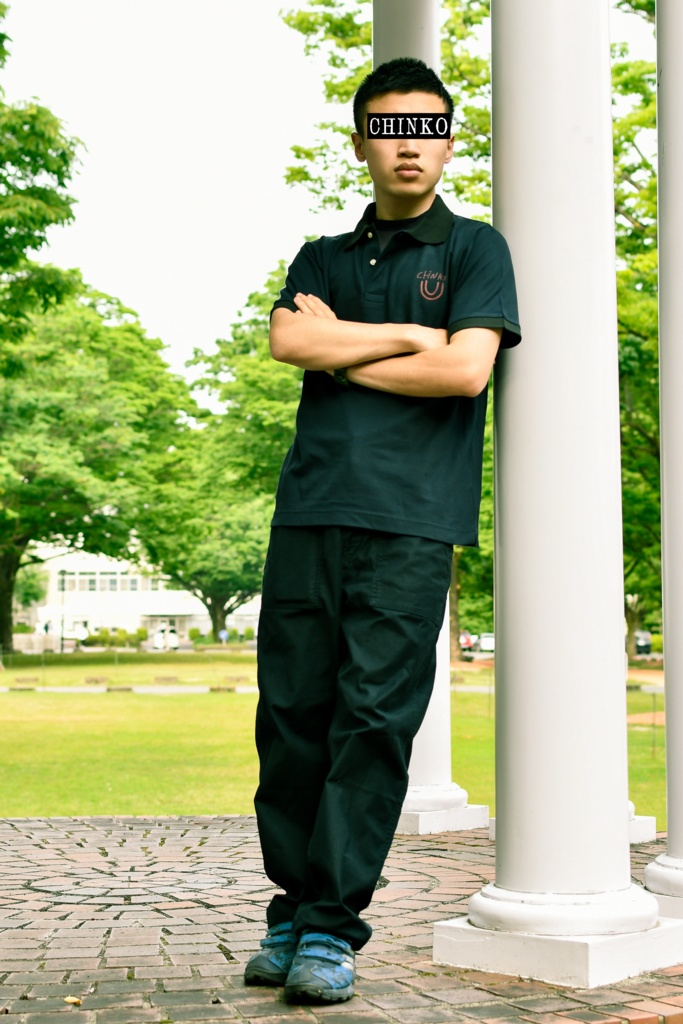 「オチンポ」ポロシャツ紺