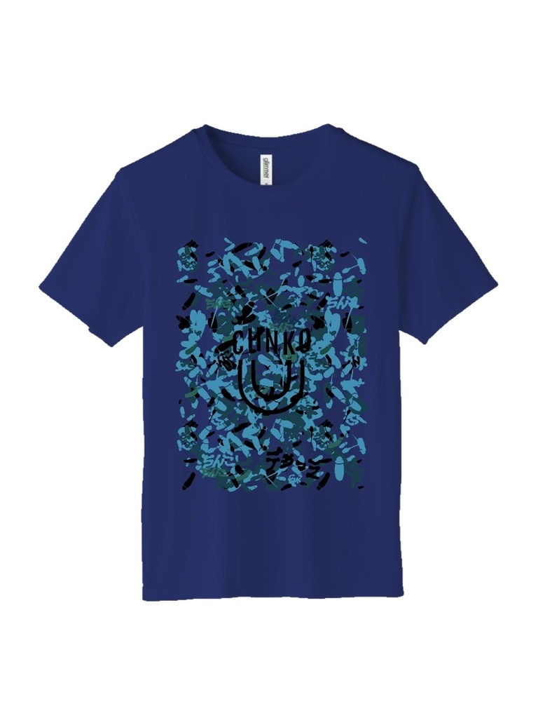 「CHINKO(迷彩)」ドライTシャツブルー