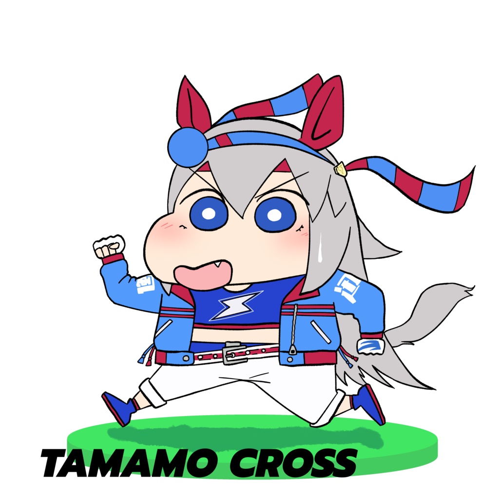 クレしん風ウマ娘ダイカットステッカー