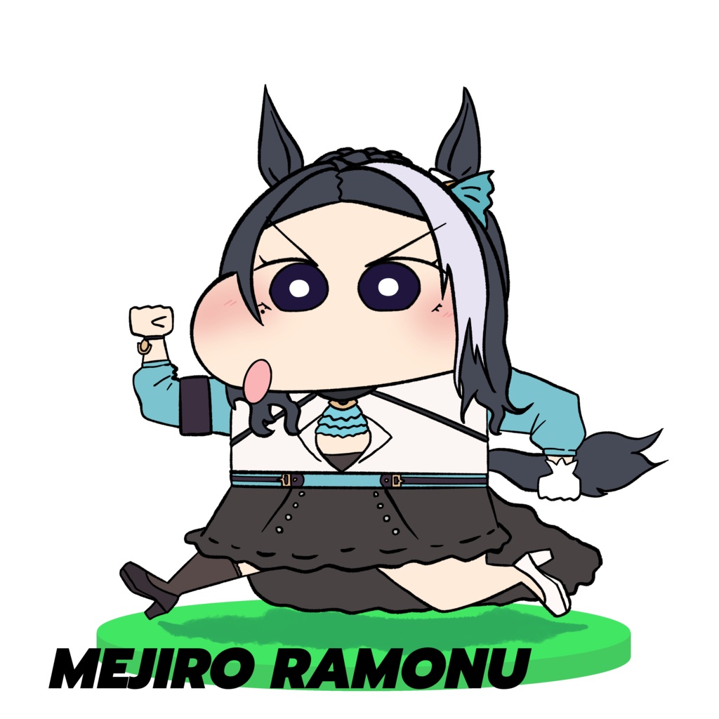 クレしん風ウマ娘ダイカットステッカー