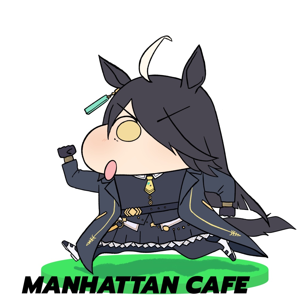 クレしん風ウマ娘ダイカットステッカー