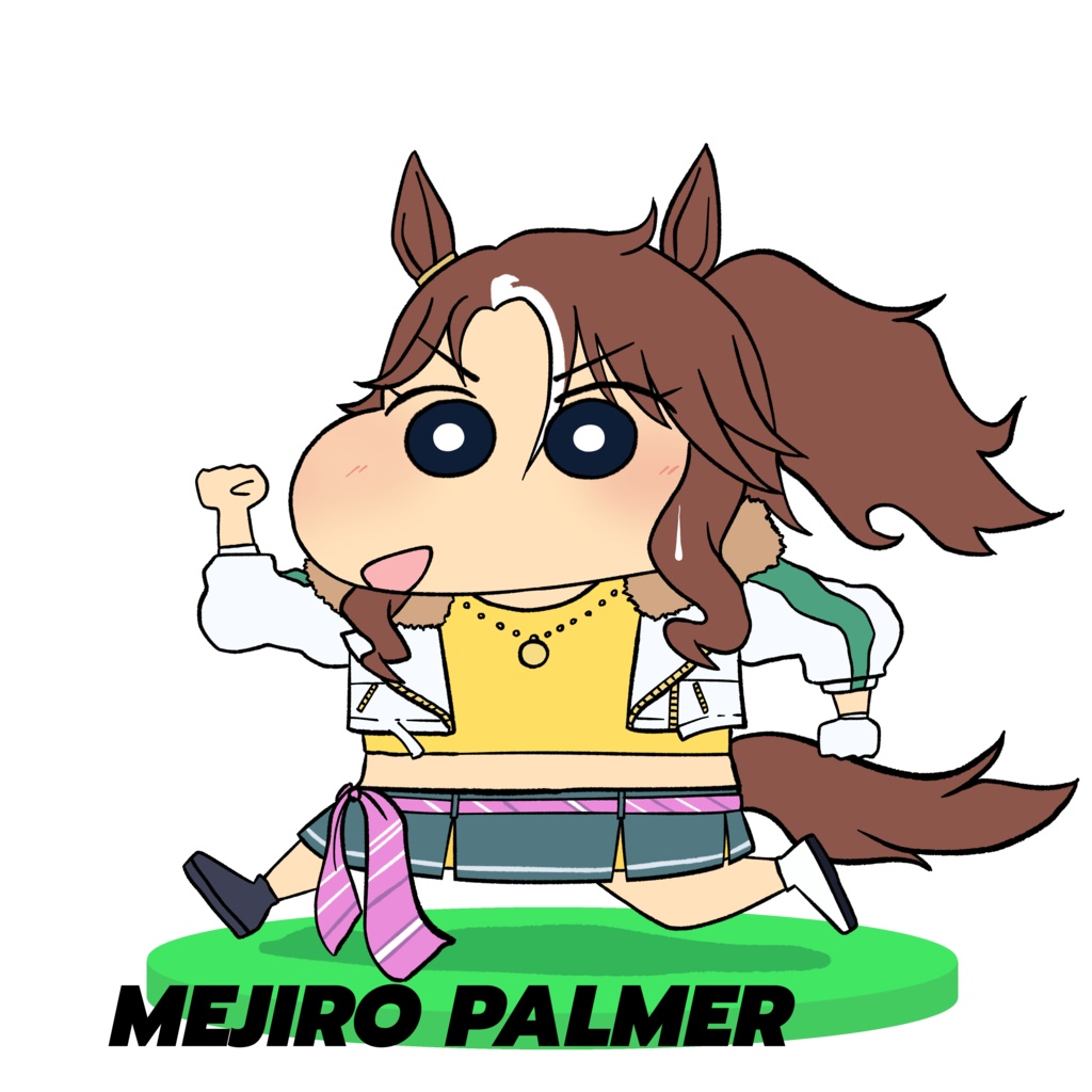 クレしん風ウマ娘ダイカットステッカー