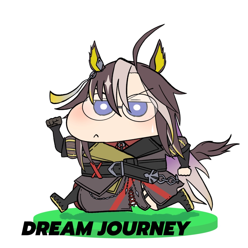 クレしん風ウマ娘ダイカットステッカー