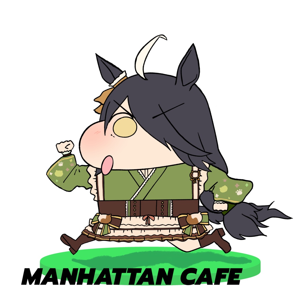 クレしん風ウマ娘ダイカットステッカー