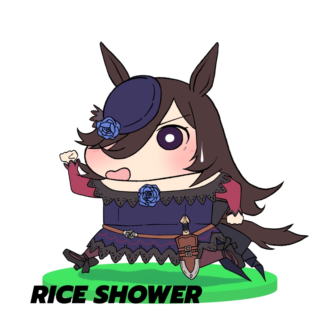 クレしん風ウマ娘ダイカットステッカー