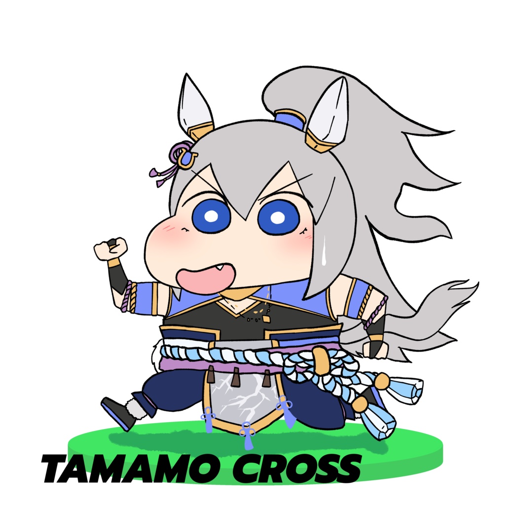 クレしん風ウマ娘ダイカットステッカー