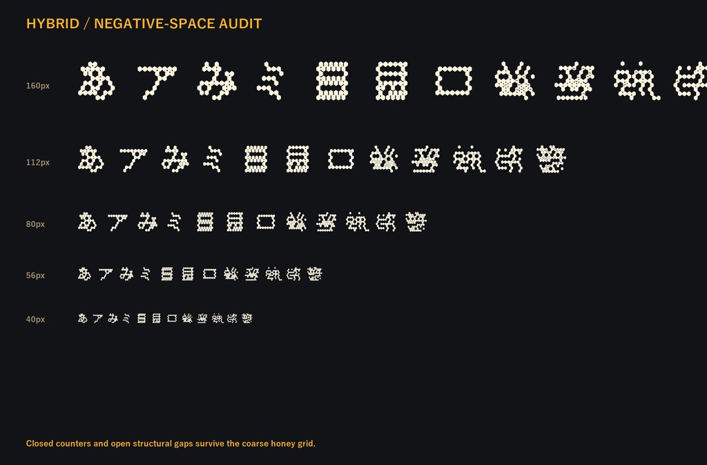 【Mitsuhex / HONEYHEX】六角ハニカム日本語フォント|英字カナ版・常用漢字版