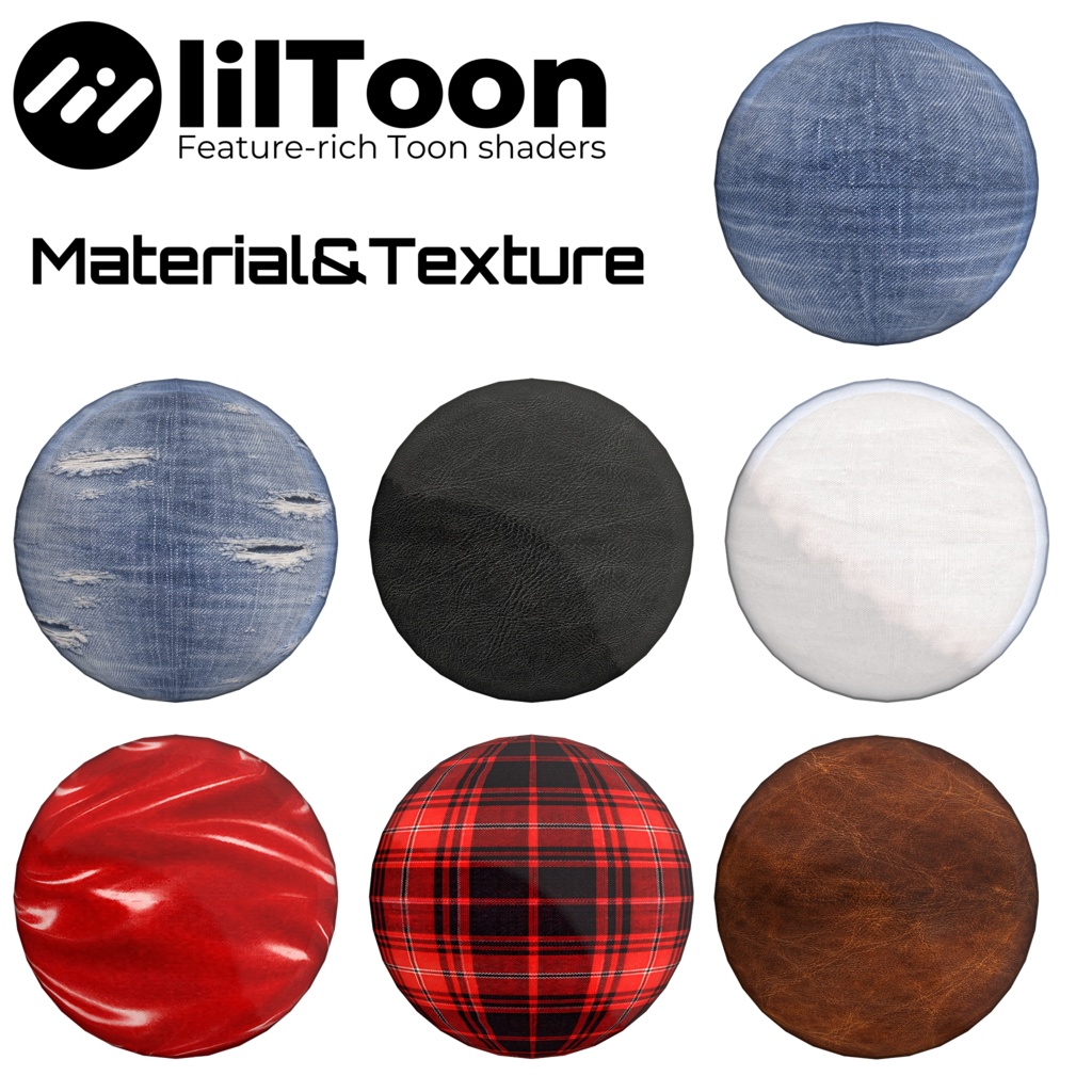 【期間限定無料】汎用テクスチャ7種Material&Texture【VRChat/3Dモデル衣装向け】