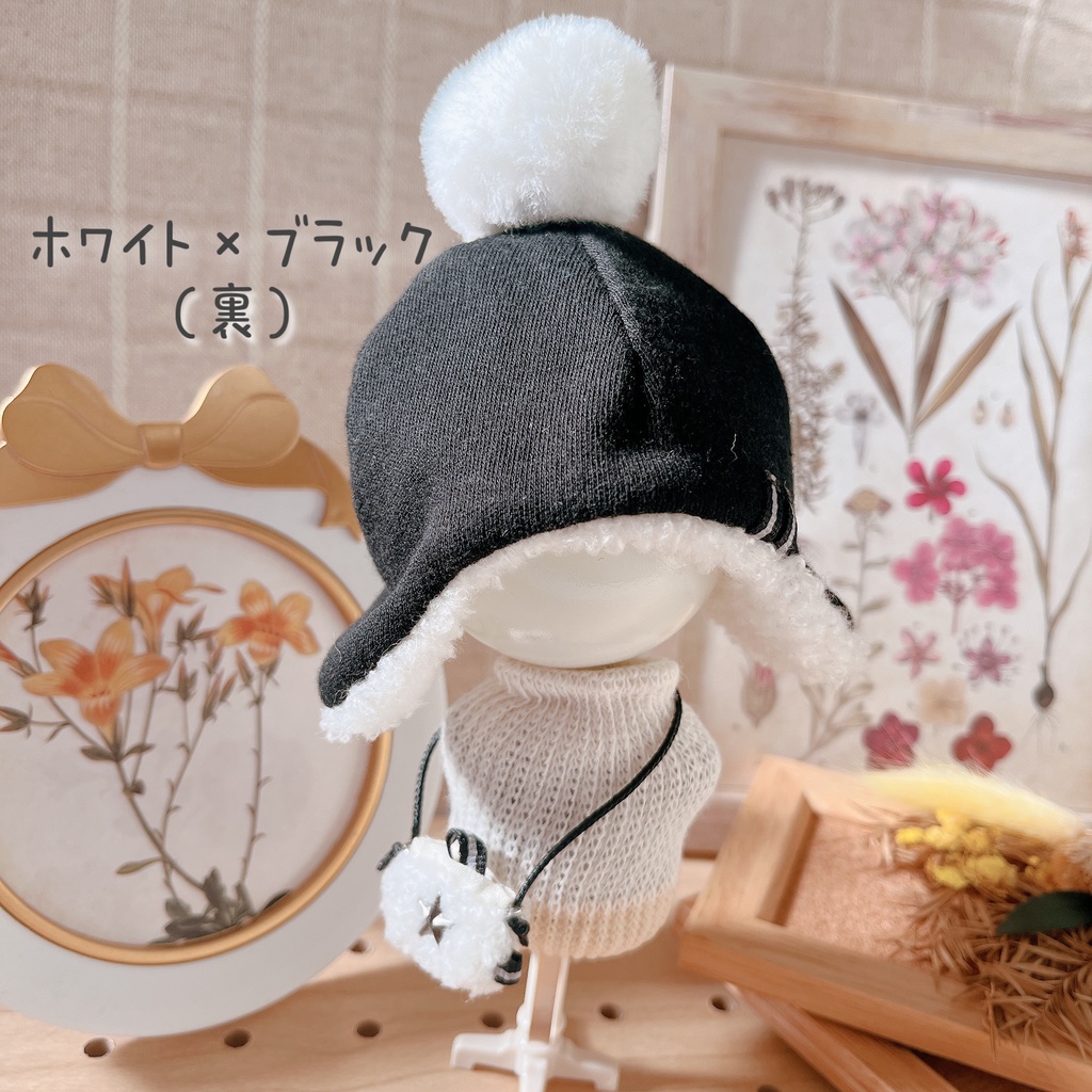 もこもこ帽子&もこバッグのセット