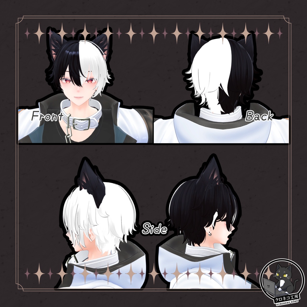 【彼方-Kanata- 専用テクスチャ】K式 ヘアテクスチャ