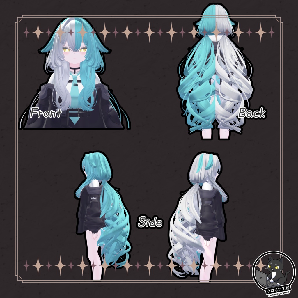 【rurune-ルルネ- 専用テクスチャ】K式 ヘアテクスチャ