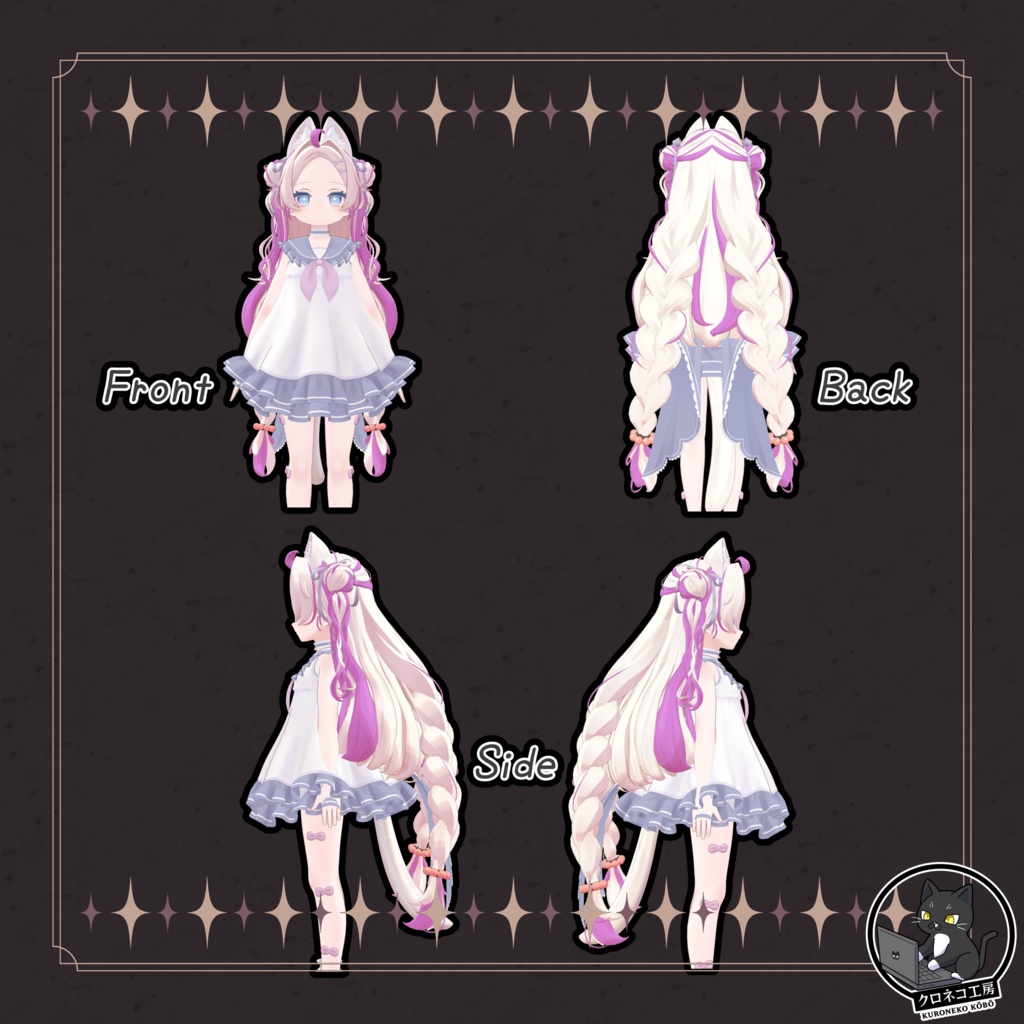 【「ぽわり」#Powari3D 専用テクスチャ】K式 ヘアテクスチャ