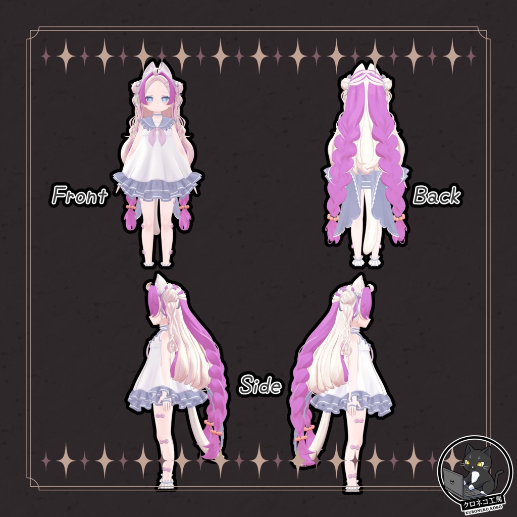 【「ぽわり」#Powari3D 専用テクスチャ】K式 ヘアテクスチャ