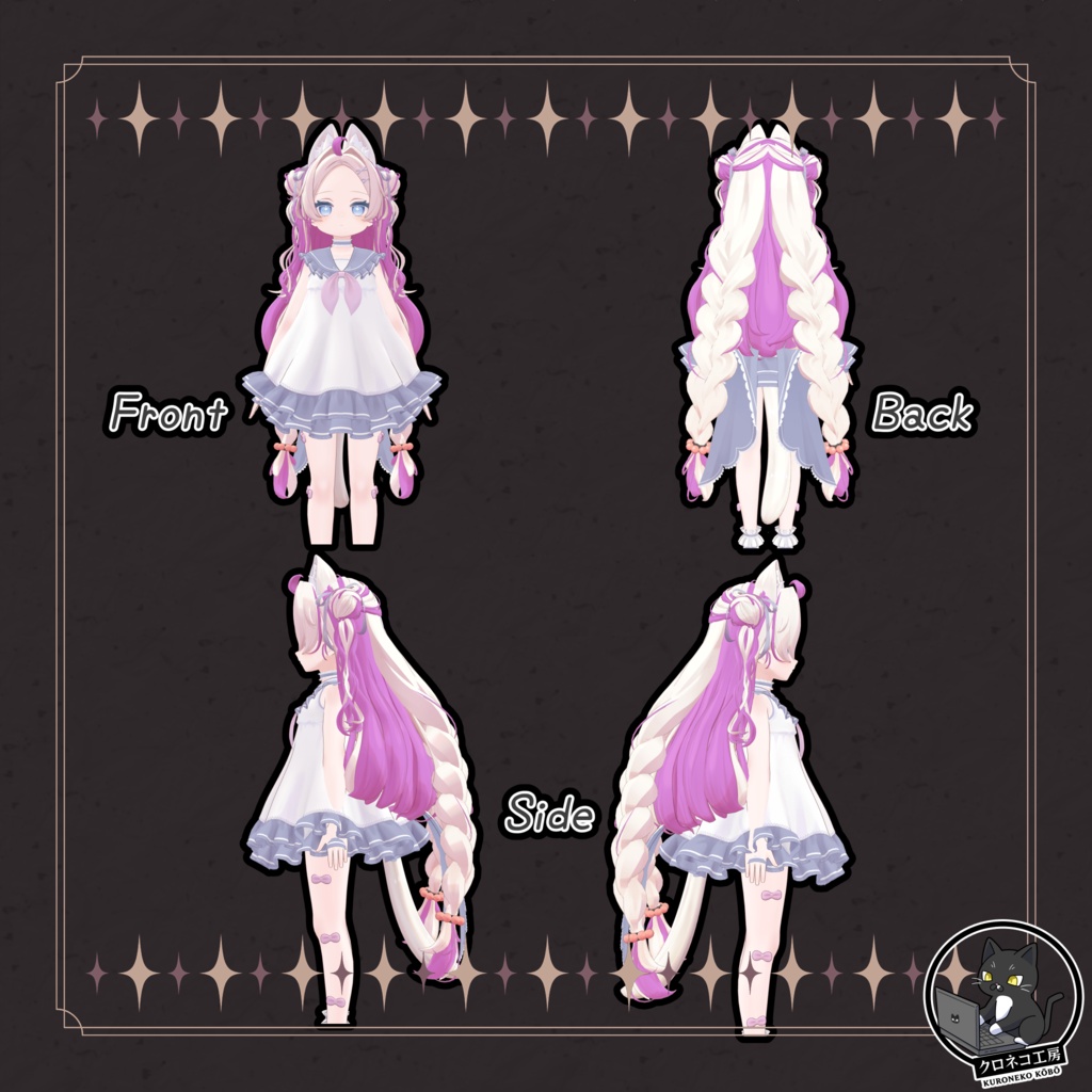【「ぽわり」#Powari3D 専用テクスチャ】K式 ヘアテクスチャ