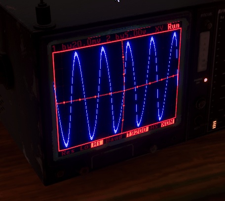 Fake Oscilloscope-Looking Sine Wave Thing / オシロスコープ画面風・周波数の波形シェーダー