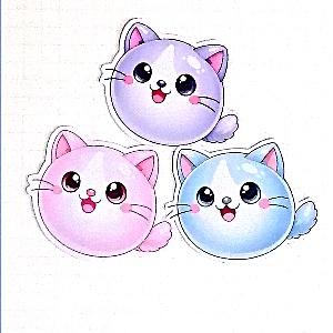 まるふれあにまるず　パステル　猫セット