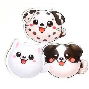 まるふれあにまるず　白黒犬セット