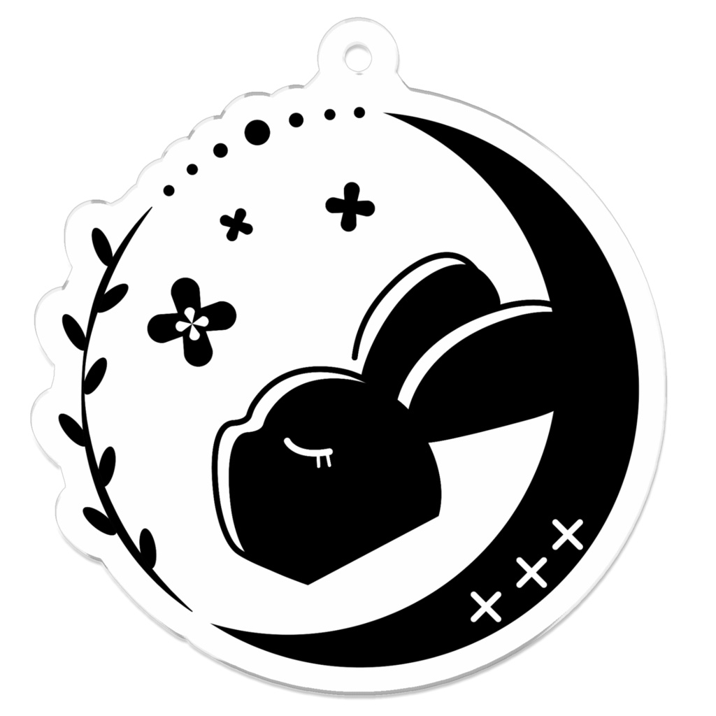 玉響ユラ ロゴマークアクリルキーホルダー(黒)