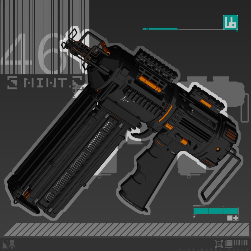 Blender3Dモデル[NailGun]釘打機