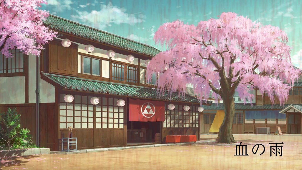 ココフォリア用動画素材「紙吹雪・血の雨・落ち葉・光の柱・紫の霧」