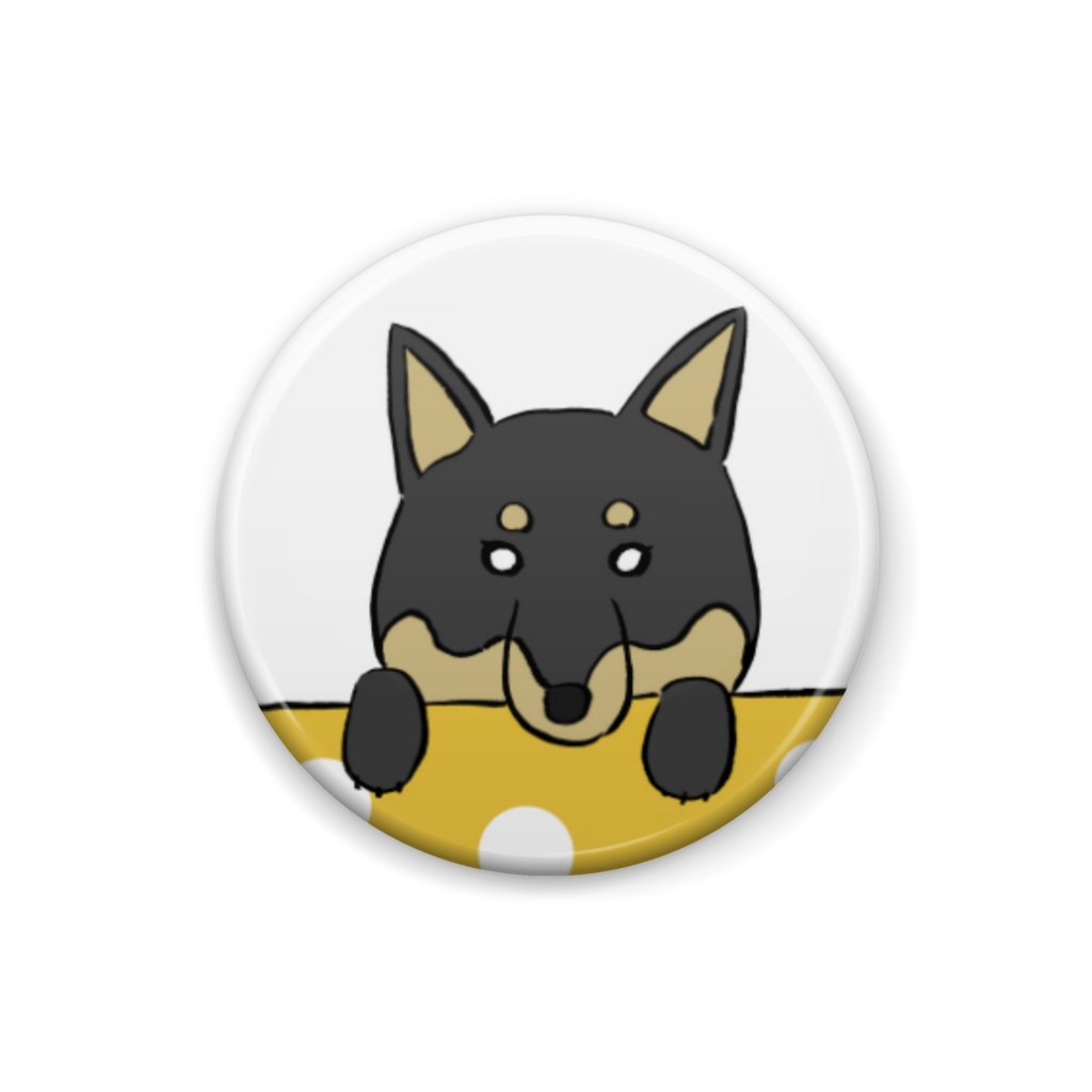 柴犬・黒ちゃん缶バッチ