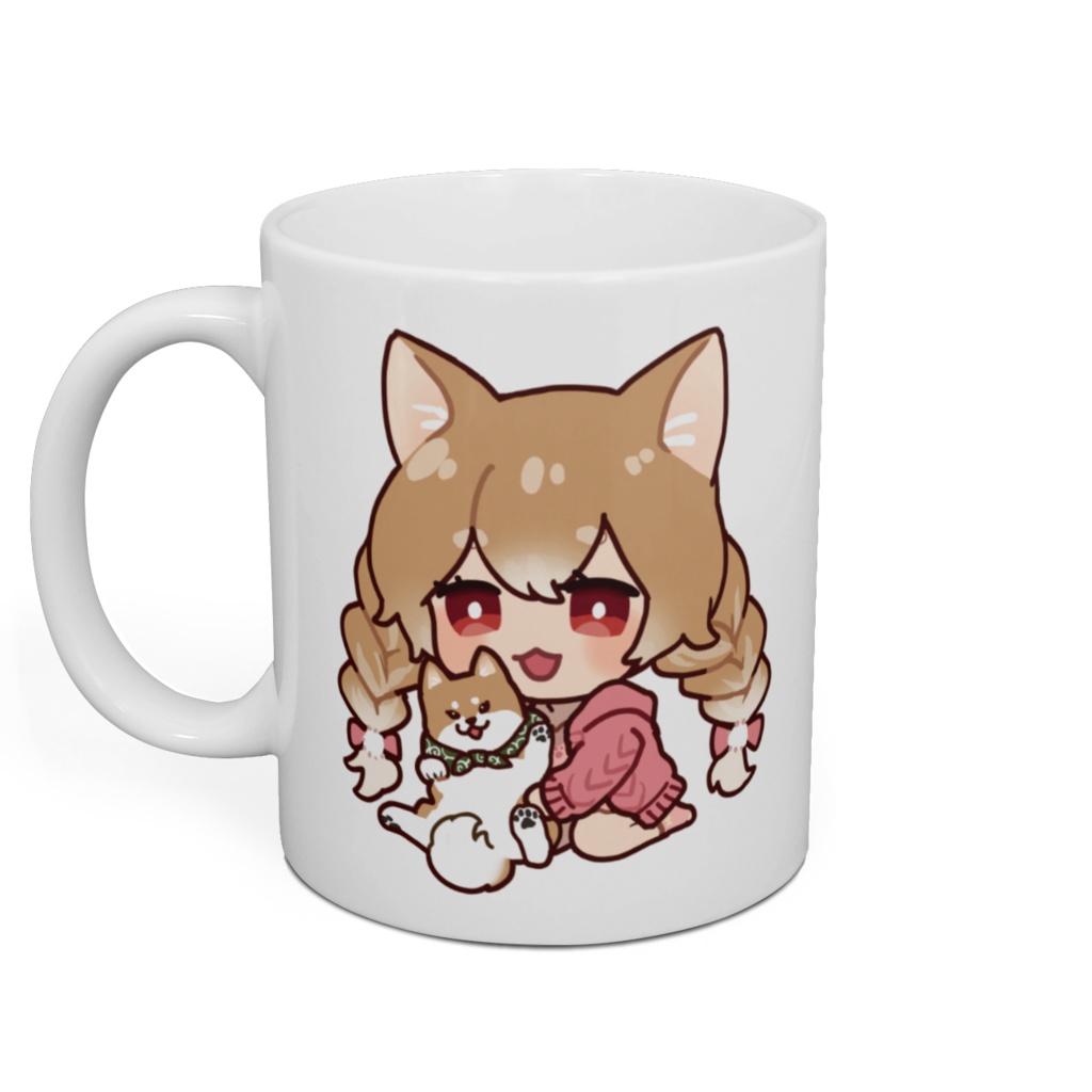 まるちぃと柴犬マグカップ（左利き用）