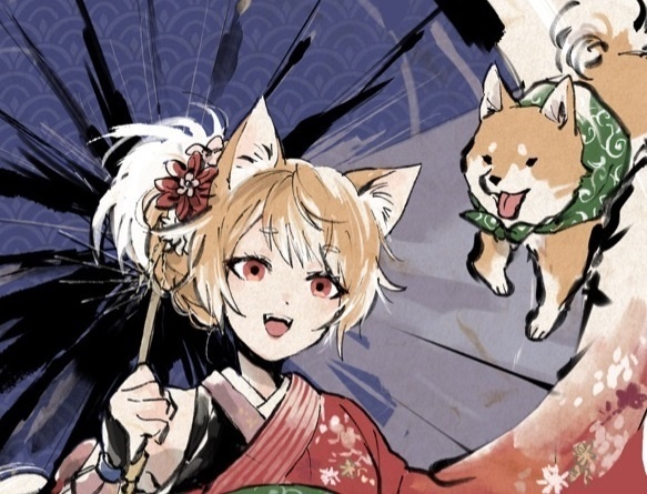 和服まるちぃ一枚絵(キャンバス)