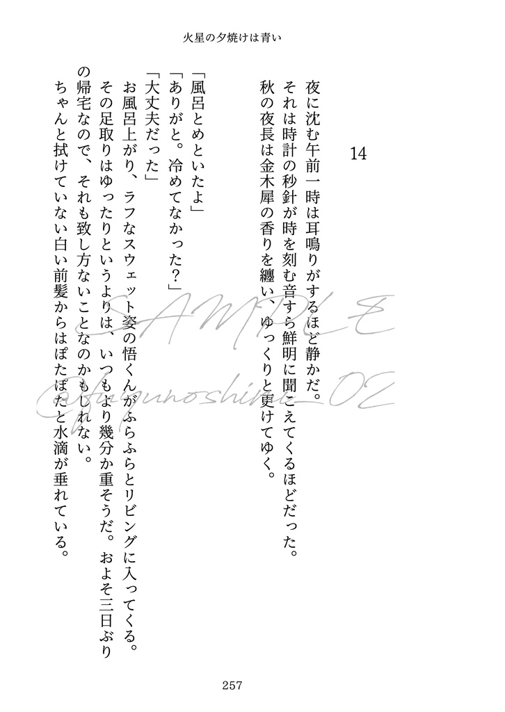 火星の夕焼けは青い【師五夢】