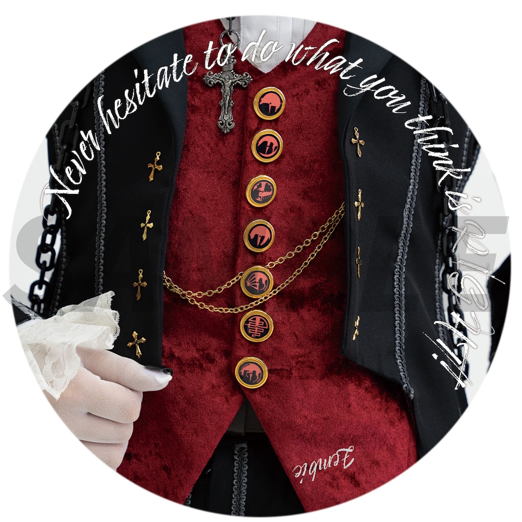 サンホラ衣装風76mm缶ミラー