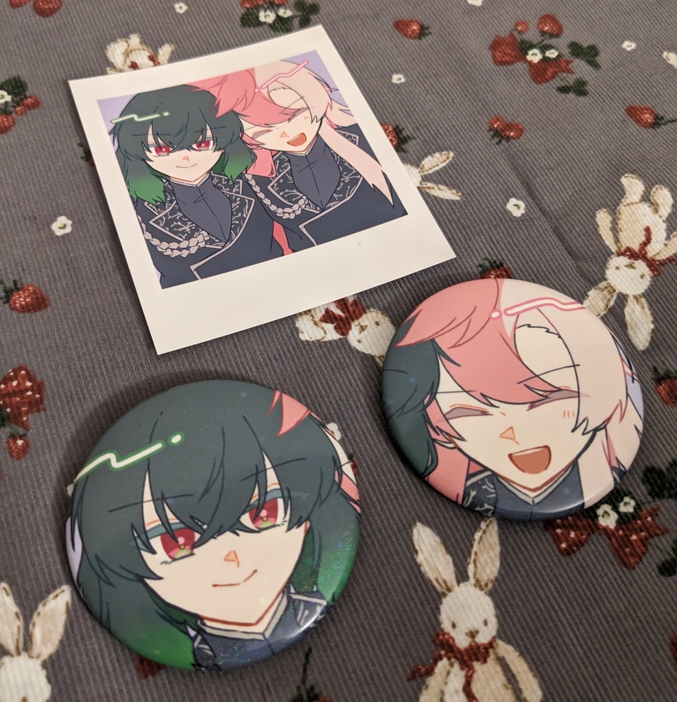 傭兵のチェキ風カード&缶バッジ2個セット