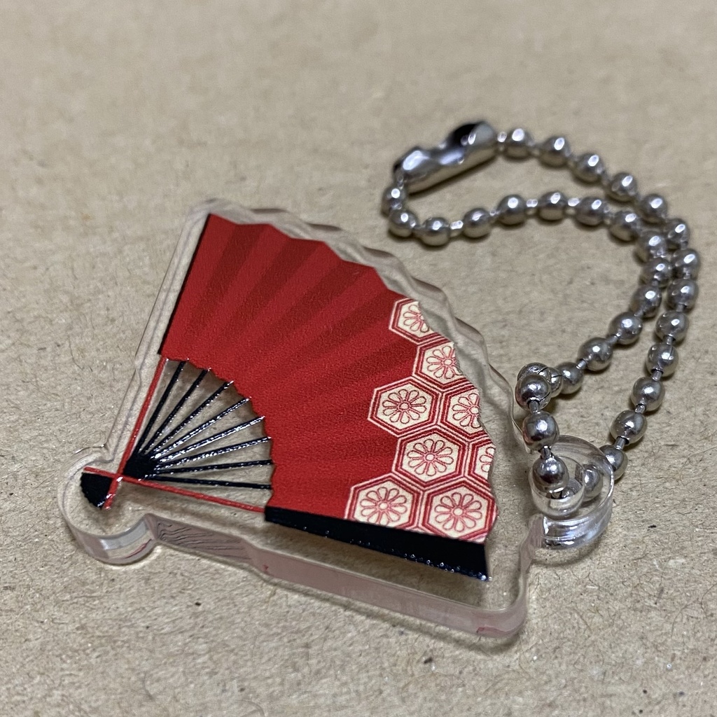 一文字則宗の扇モチーフアクキー(擬態型)