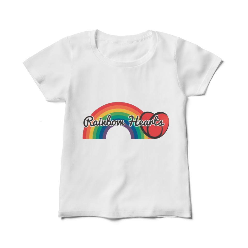 RainbowheartsレディースTシャツ