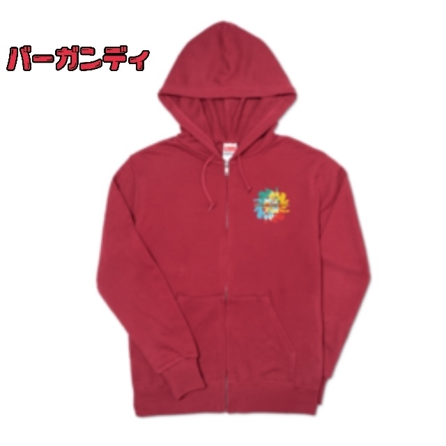 Rainbowジップパーカー