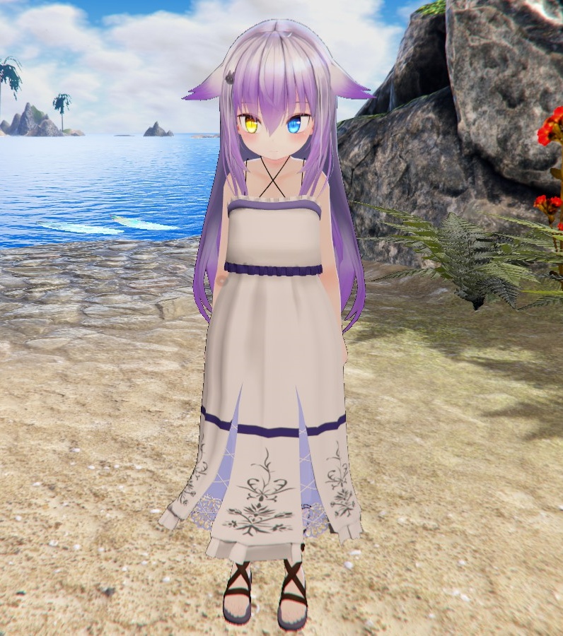 【VRC想定】ワンピース＆ニーハイストラップサンダル