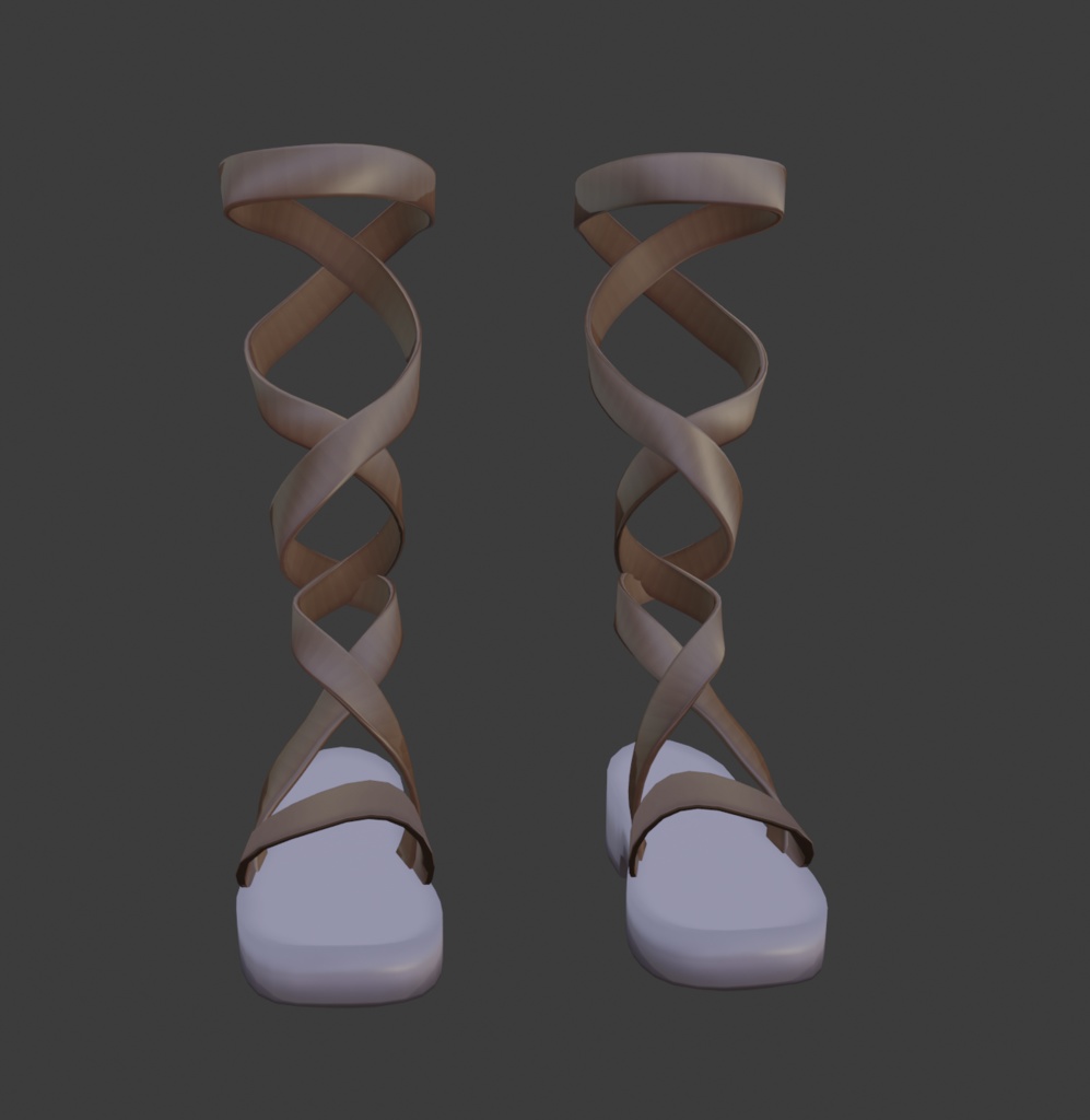 【VRC想定】ワンピース&ニーハイストラップサンダル