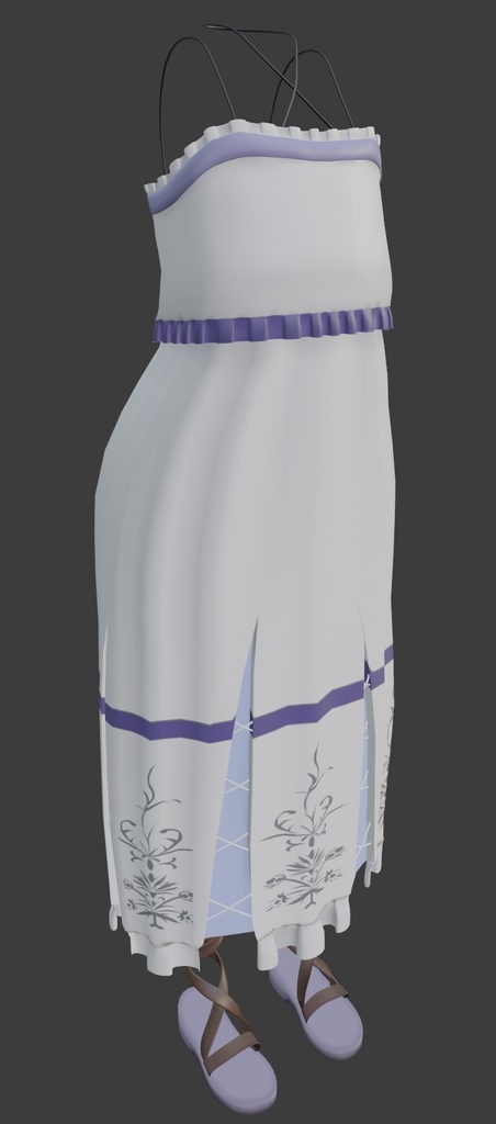 【VRC想定】ワンピース&ニーハイストラップサンダル