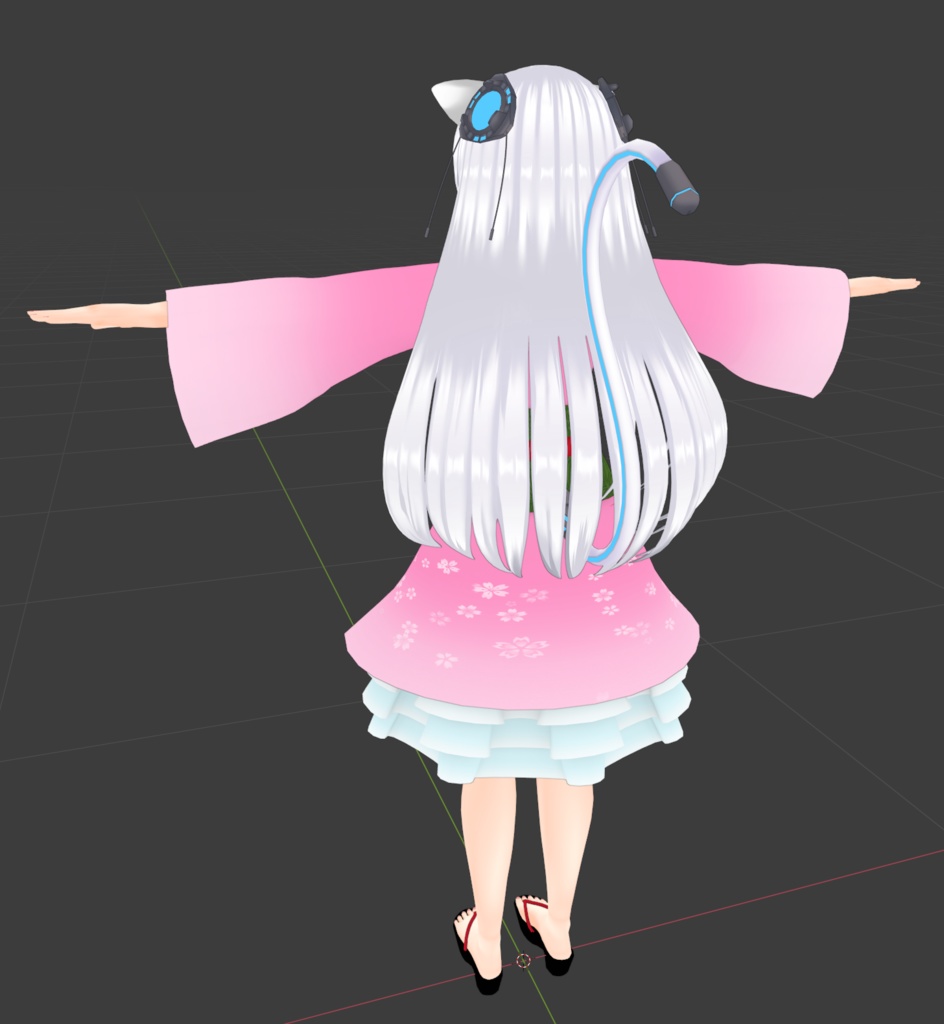 【VRC想定】ますきゃっと向け和ロリ【刀匠ねずみ式素体4.0対応】