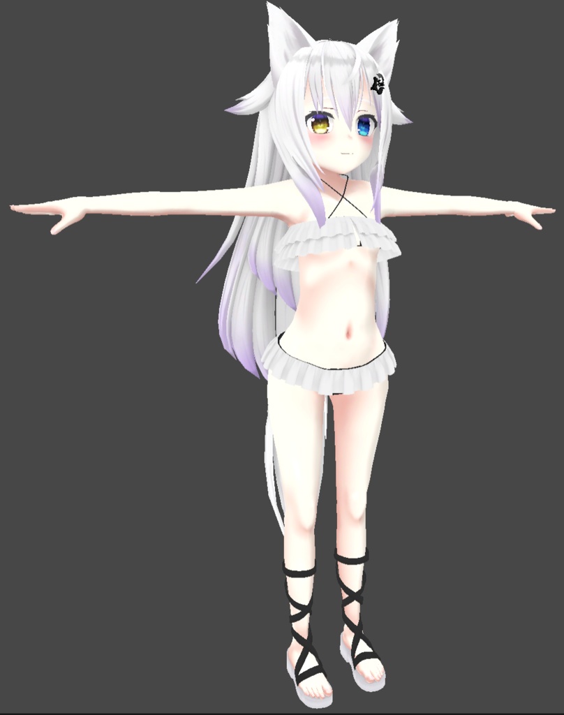 【VRChat用】バスタオル&水着 『レミティア向け衣装』