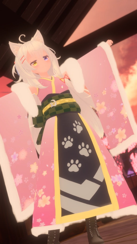 【4アバター対応】大正ロマン風着物【VRChat用】