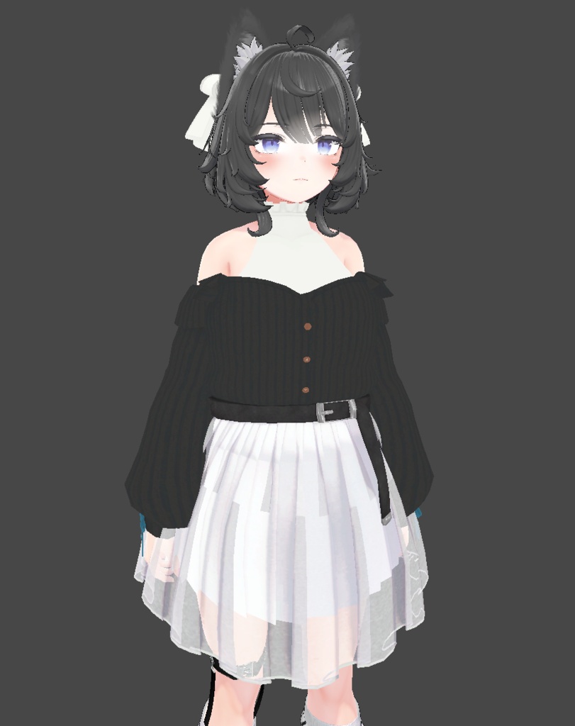 【9アバター対応】カーディガン&シフォンスカート【VRChat用】