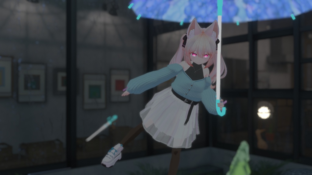 【9アバター対応】カーディガン&シフォンスカート【VRChat用】