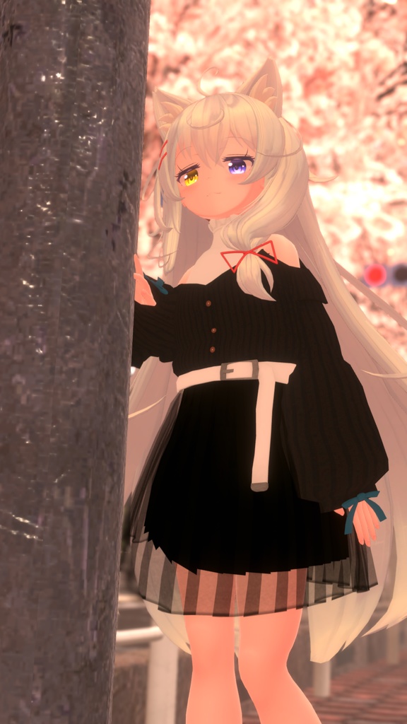 【9アバター対応】カーディガン&シフォンスカート【VRChat用】