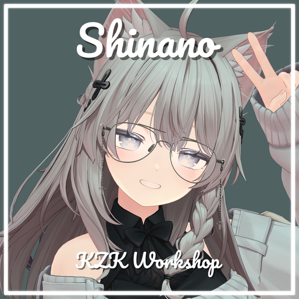 Glasses No.01 VRChat向け眼鏡