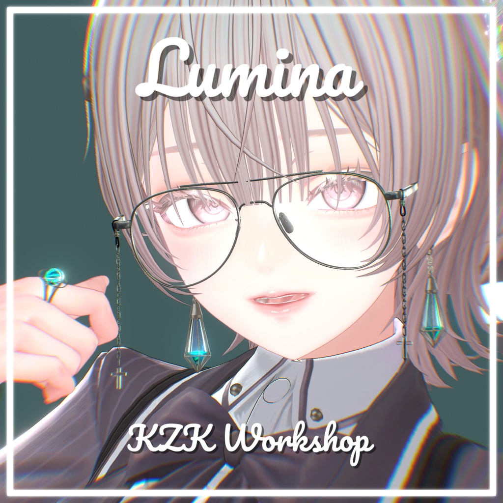 Glasses No.01 VRChat向け眼鏡