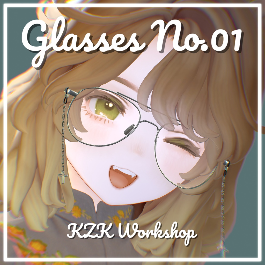 Glasses No.01 VRChat向け眼鏡