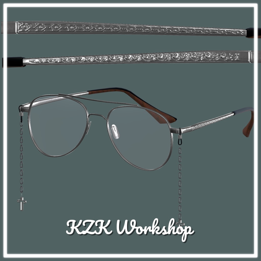 Glasses No.01 VRChat向け眼鏡