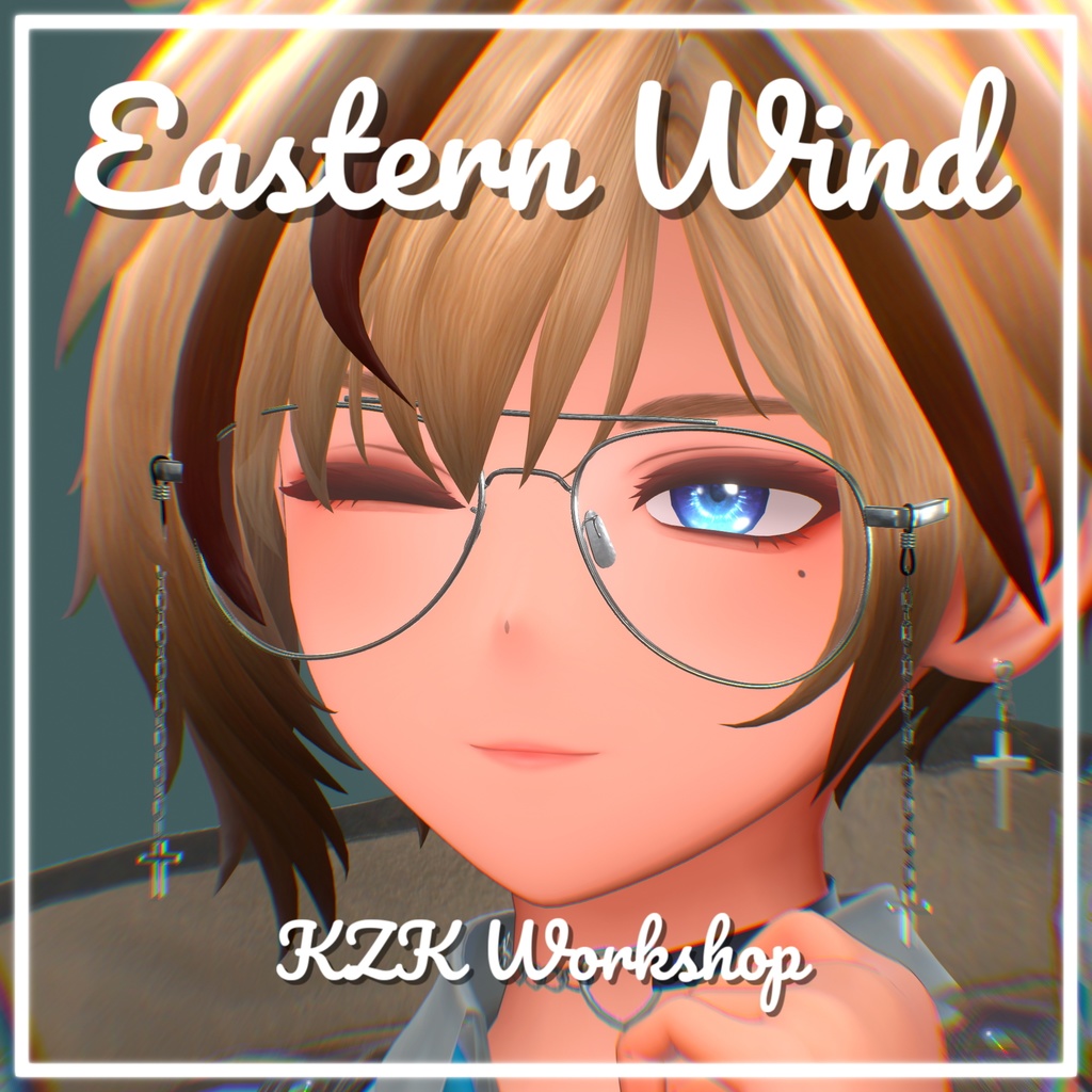 Glasses No.01 VRChat向け眼鏡